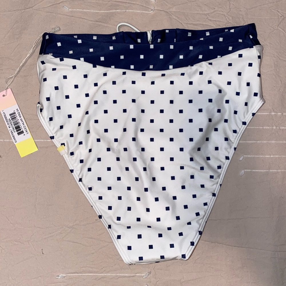The Lace-Up High Leg High Rise Bikini Bottom - Picture 4 of 5
